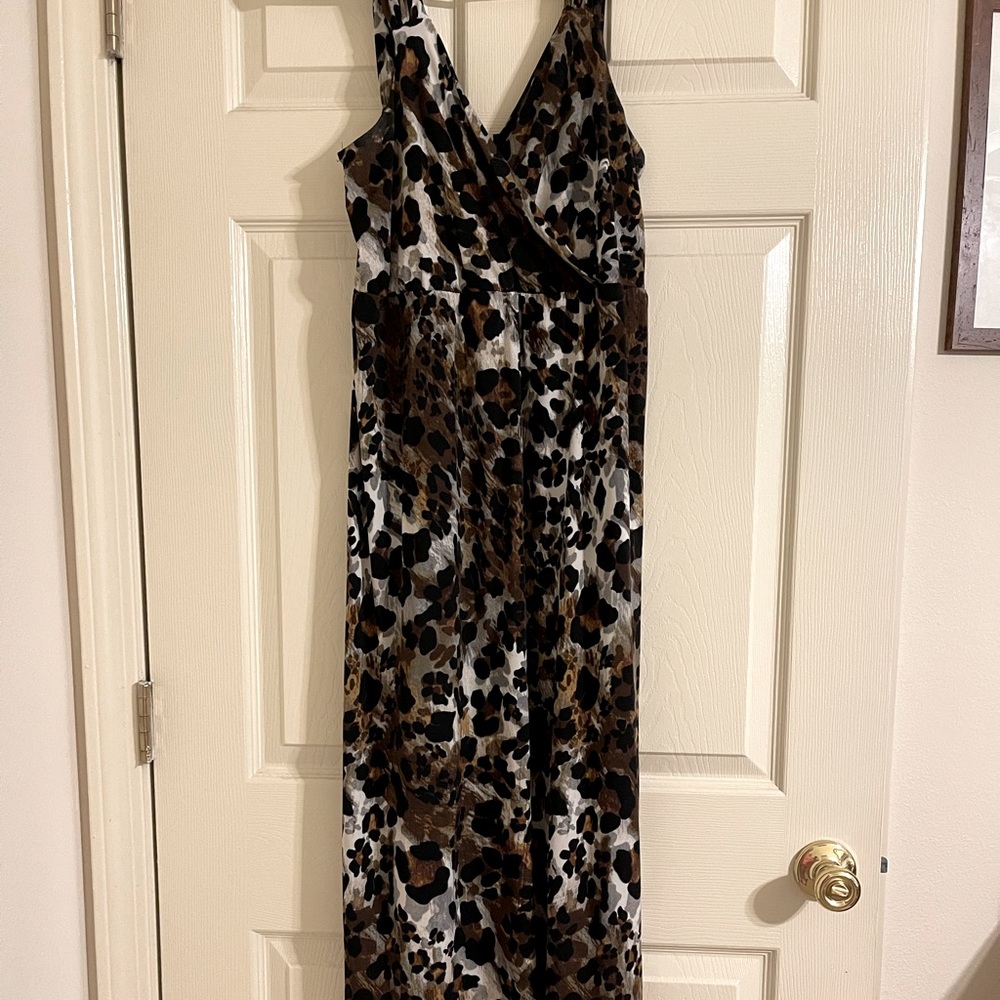 Leopard Sleeveless Maxi~Dress size M